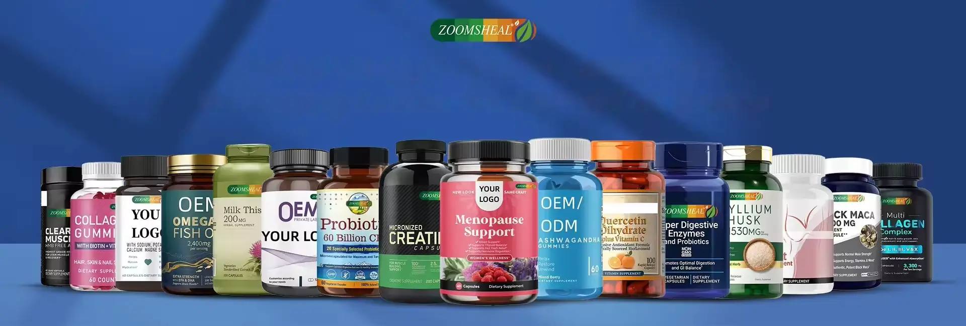 ZOOMSHEAL private label supplement manufacturing facility in Guangzhou, China